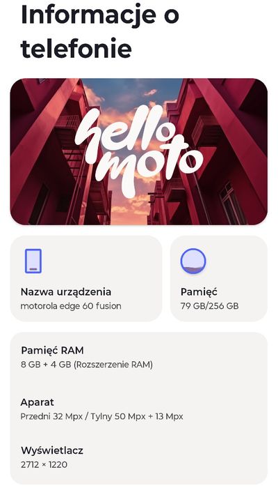 Motorola eg60 fusion 8/256 ideał