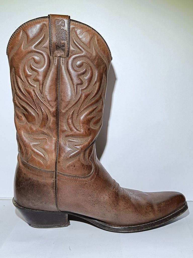 Skórzane Buty Kowbojskie Joe Sanchez  Rozmiar EU 43 (28cm)  Brązowe