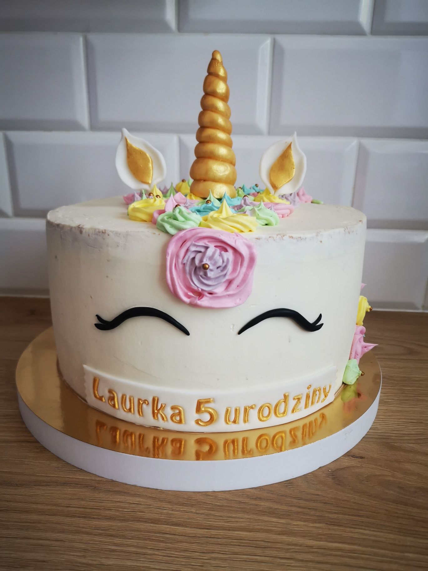 OZDOBY na tort JEDNOROŻEC z masy cukrowej
