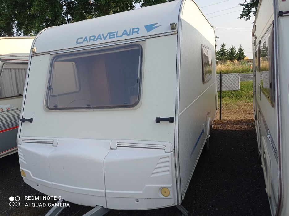 Wynajem Caravelair 750kg Lekka 4m WC Namiot Prysznic 4 osobowa Kutno