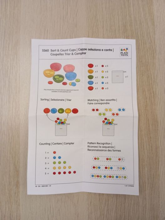 Zabawka edukacyjna Sortuj i Licz Plan Toys Montessori