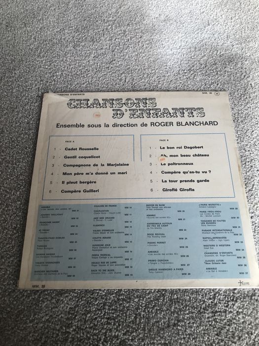 Vinil Chansons d’enfants - Roger Blanchard