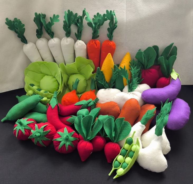 Warzywa i owoce z filcu