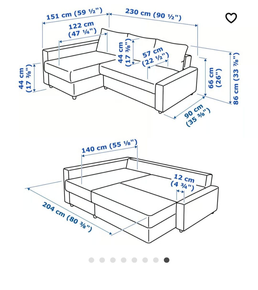 Sofá do IKEA em mau estado
