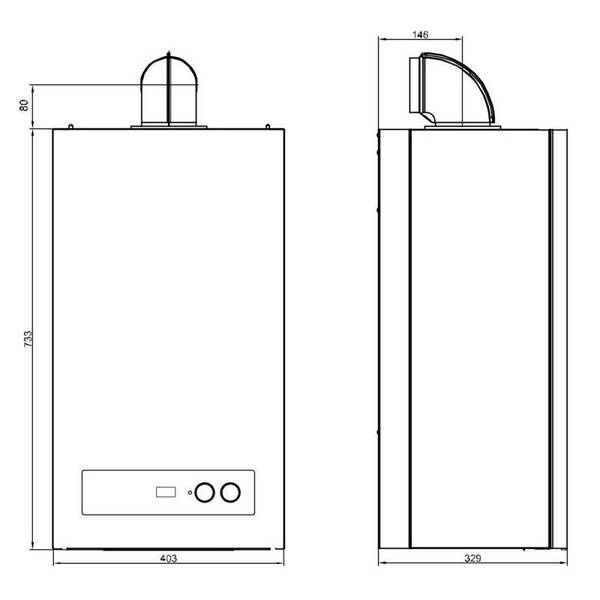 Котел газовый турбований Airfel DigiFEL DUO 24 кВт двухконтурний