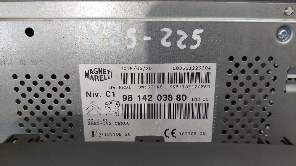 Display / ecrã de informações PEUGEOT Partner II