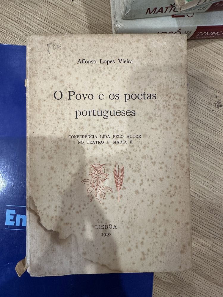 livro raro de Affonso Lopes Vieira - O Povo e os poetas portugueses