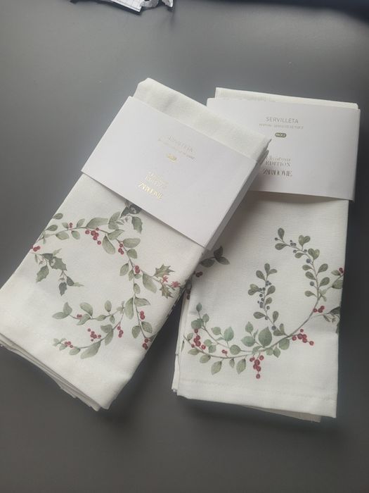 Zestaw 4 serwetek bawełnianych świątecznych Zara Home