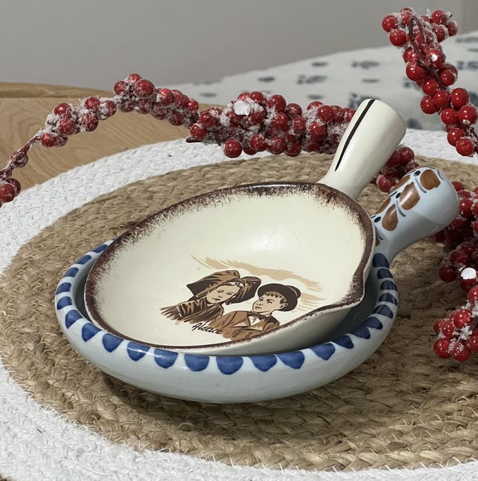 Кераміка, емність для снеків,Франція, вінтаж, ручний розпис