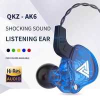 Słuchawki przewodowe sportowe QKZ Stereo Hi-Res NIEBIESKIE