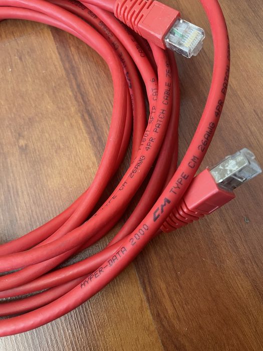 Kabel do internetu 5 m czerwony