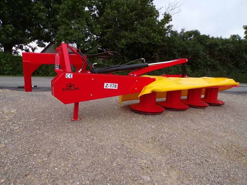 KOSIARKA ROTACYJNA 4 BĘBNOWA/Producent: Lisicki/szerokość robocza 2,6 m/HYDRAULICZNA/WAŁEK WOM/OD RĘKI/darmowy transport