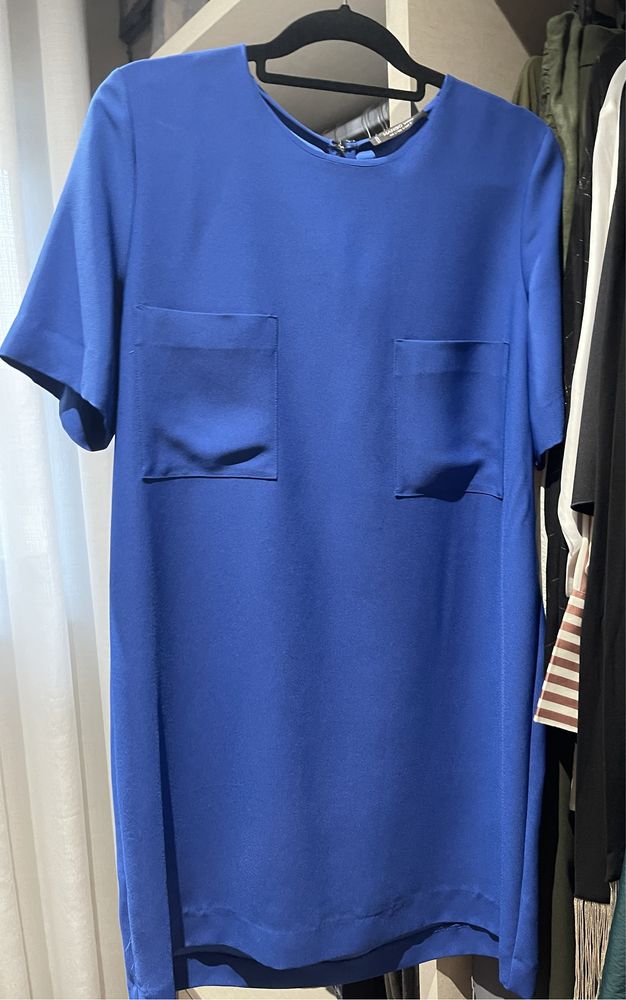 Vestido mango azul