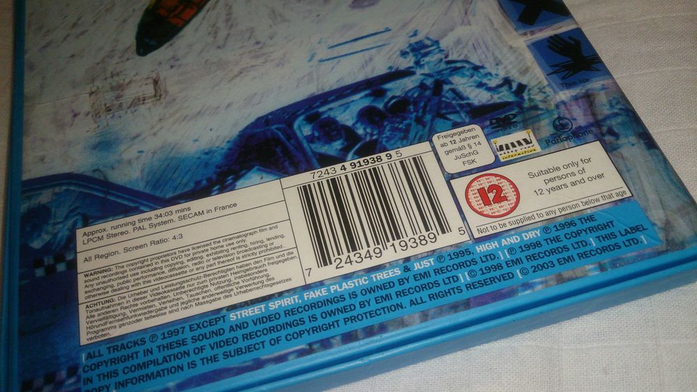 radiohead (7 television commercials) dvd raro