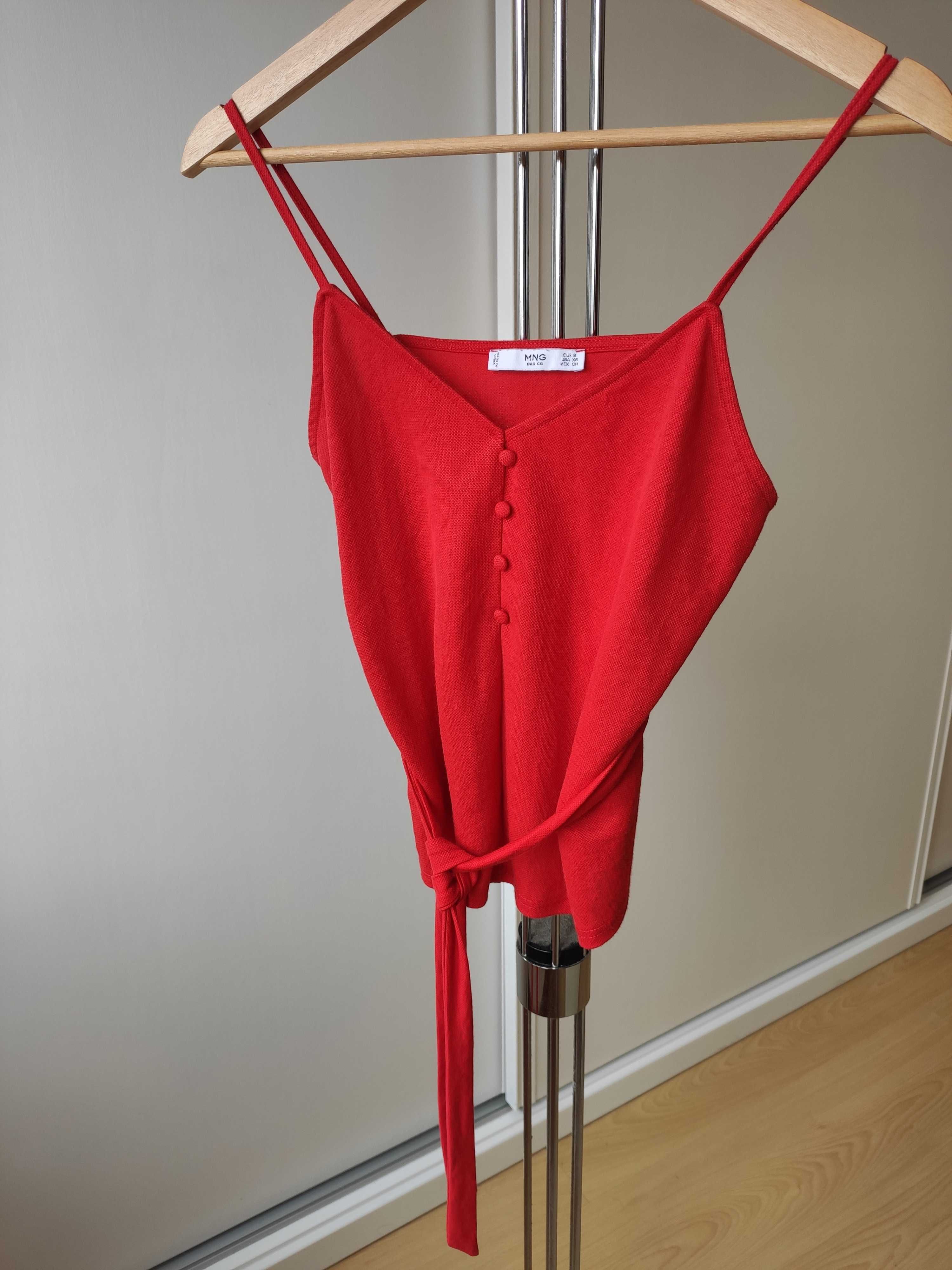 Top vermelho da Mango