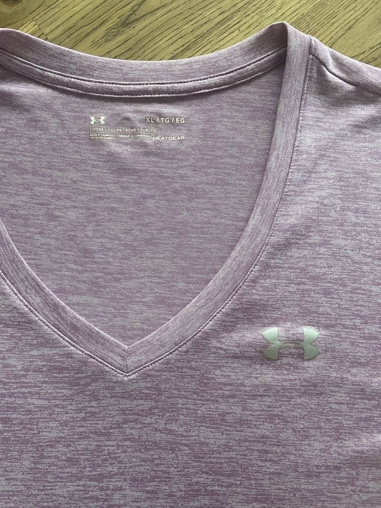 Koszulka Under armour roz XL sportowa fioletowa