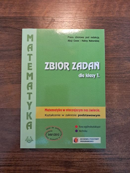 Matematyka Zbiór zadań dla klasy 1 Liceum i technikum Niepopisany