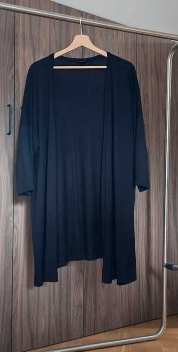 Kardigan sweter czarny wiskoza Bialcon