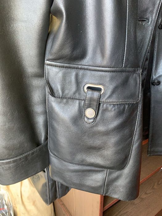 Пиджак кожаный женский   50-52раз.