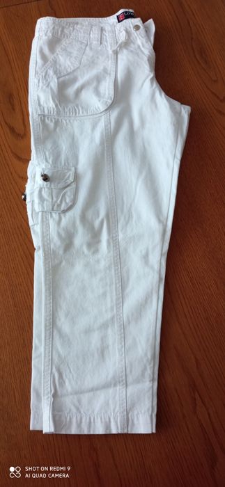 Spodenki białe 3/4