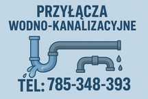 Przyłącza wodno-kanalizacyjne Minikoparka Koparkoładowarka wywrotka