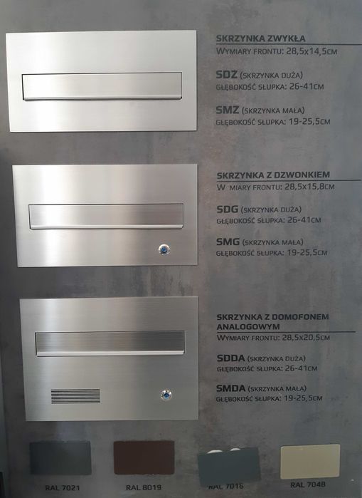 Joniec Skrzynka na listy i przesyłki kurierskie videodomofon dotykowa
