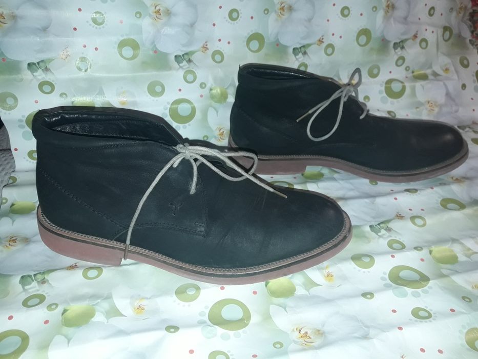 Ботинки мужские зимние Miratti 1222-76 чёрные кожа утеплённые 40 26 см