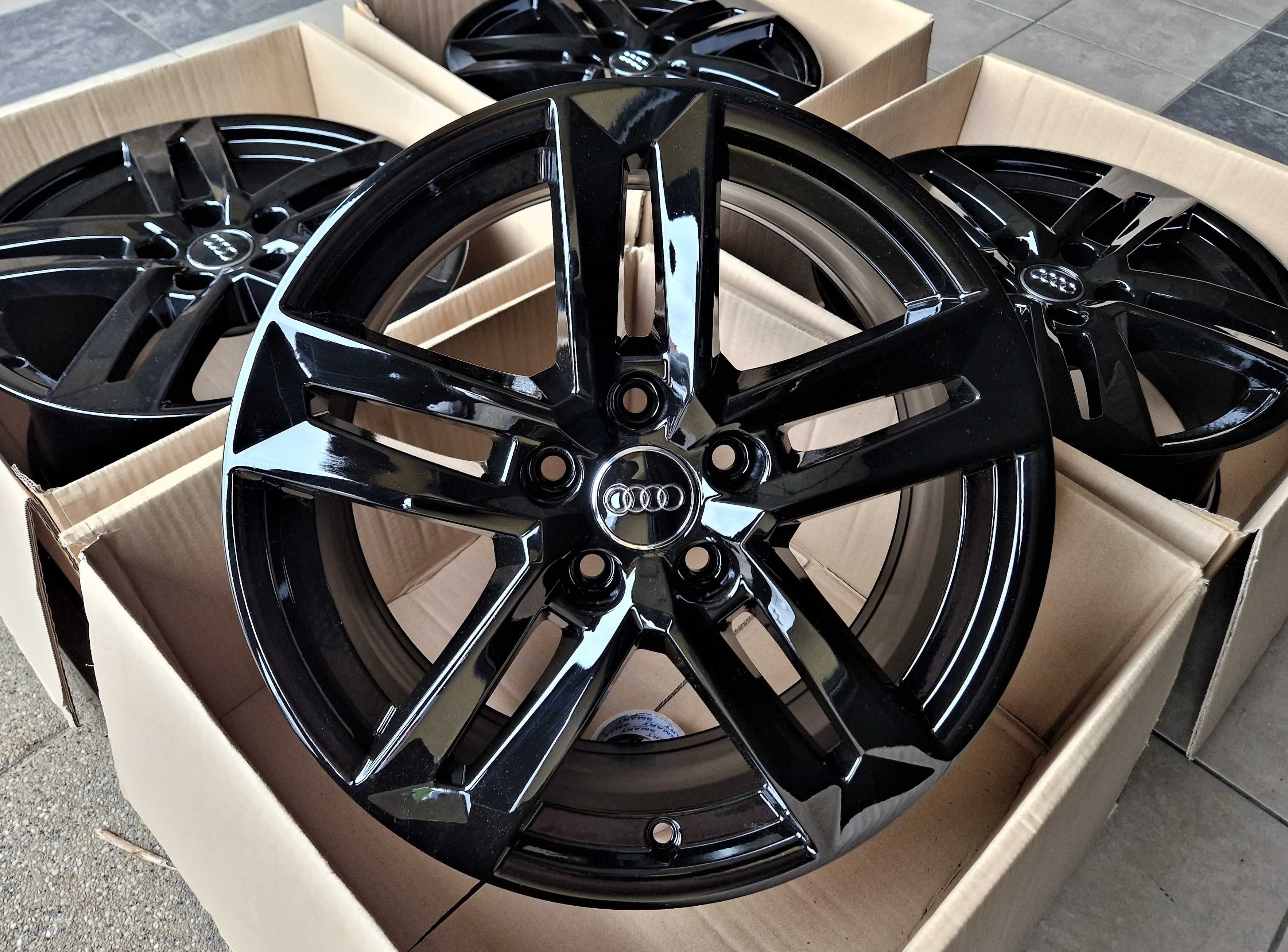 Alufelgi 17 5x112 Audi A4 A6 A7 A8 Q3 Q5 Czarne Nowe ! 446#
