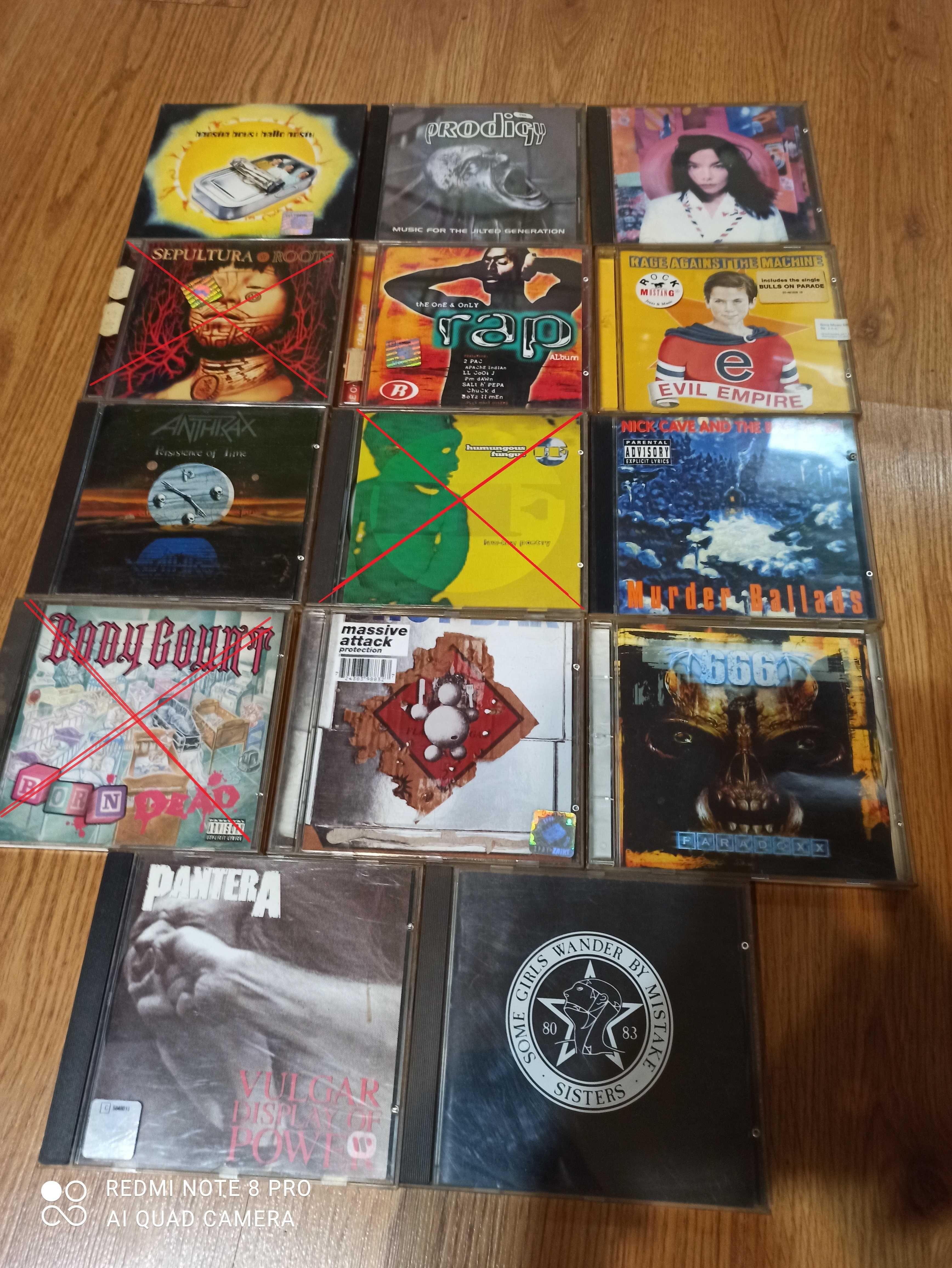 płyty cd z lat 90 prodigy, pantera, sepultura