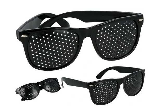 Okulary AJURWEDYJSKIE okulary z dziurkami czarne