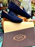 Buty zamszowe mokasyny Tod’s r 43 granatowe