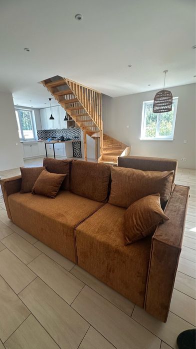 Диван помаранчевий, 220*100 см, доставка і хімчистка включена