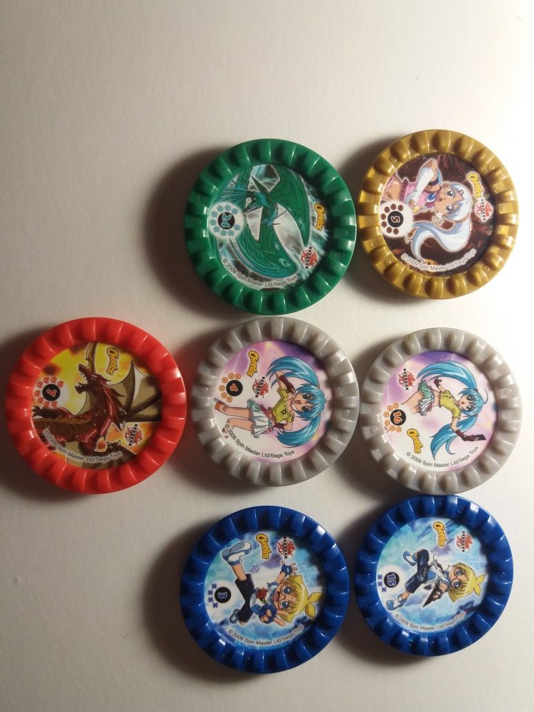 Metal tazo, Blix, dunkin. Pokemon, Shrek, Bakugan, yu gi