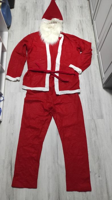 Strój Świętego Mikołaja dla dorosłej osoby rozmiar L, czapka broda