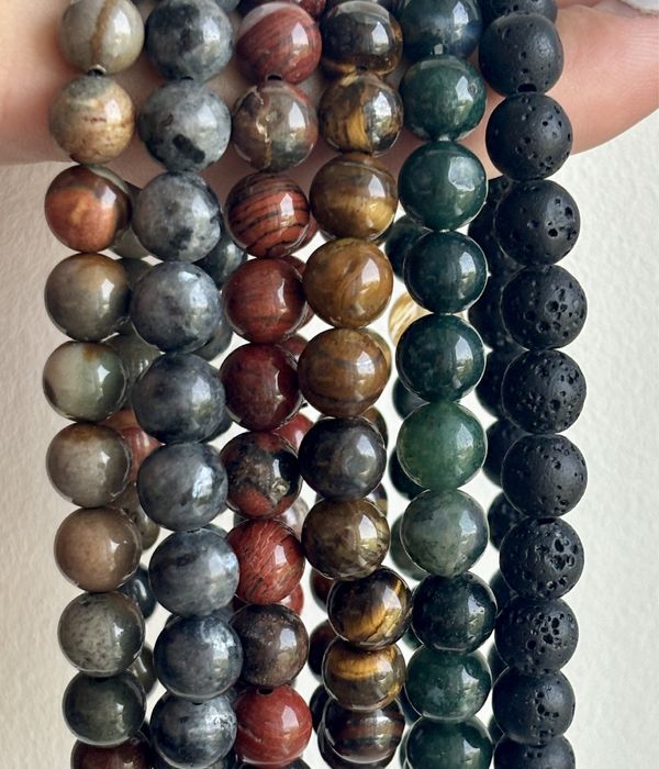 Амулет оберіг натуральний камінь захист чоловічий яшма лава агат око