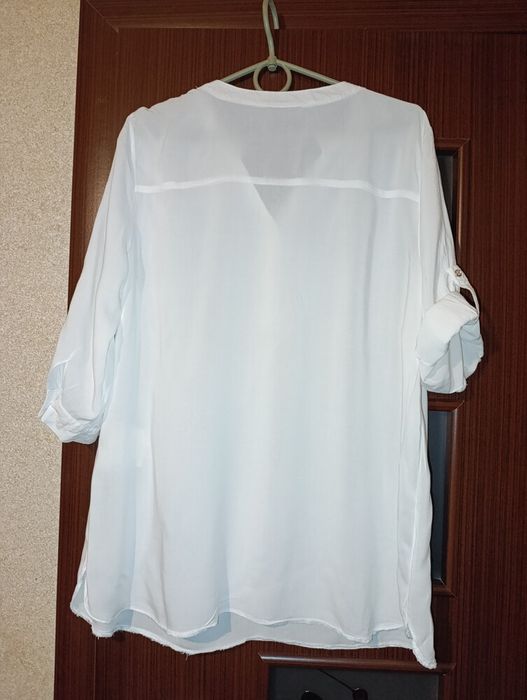 Білосніжна сорочка рубашка 100% віскоза L  XL