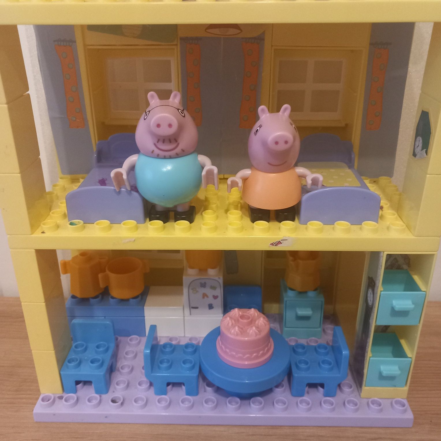 Klocki Domek Świnka Peppa Pig Happy Hous jak Lego Duplo 107 elementów