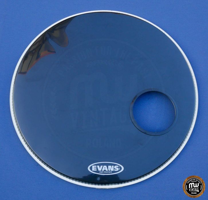 ‼️ Evans - naciąg EQ3 Black Reso 22" z otworem ‼️