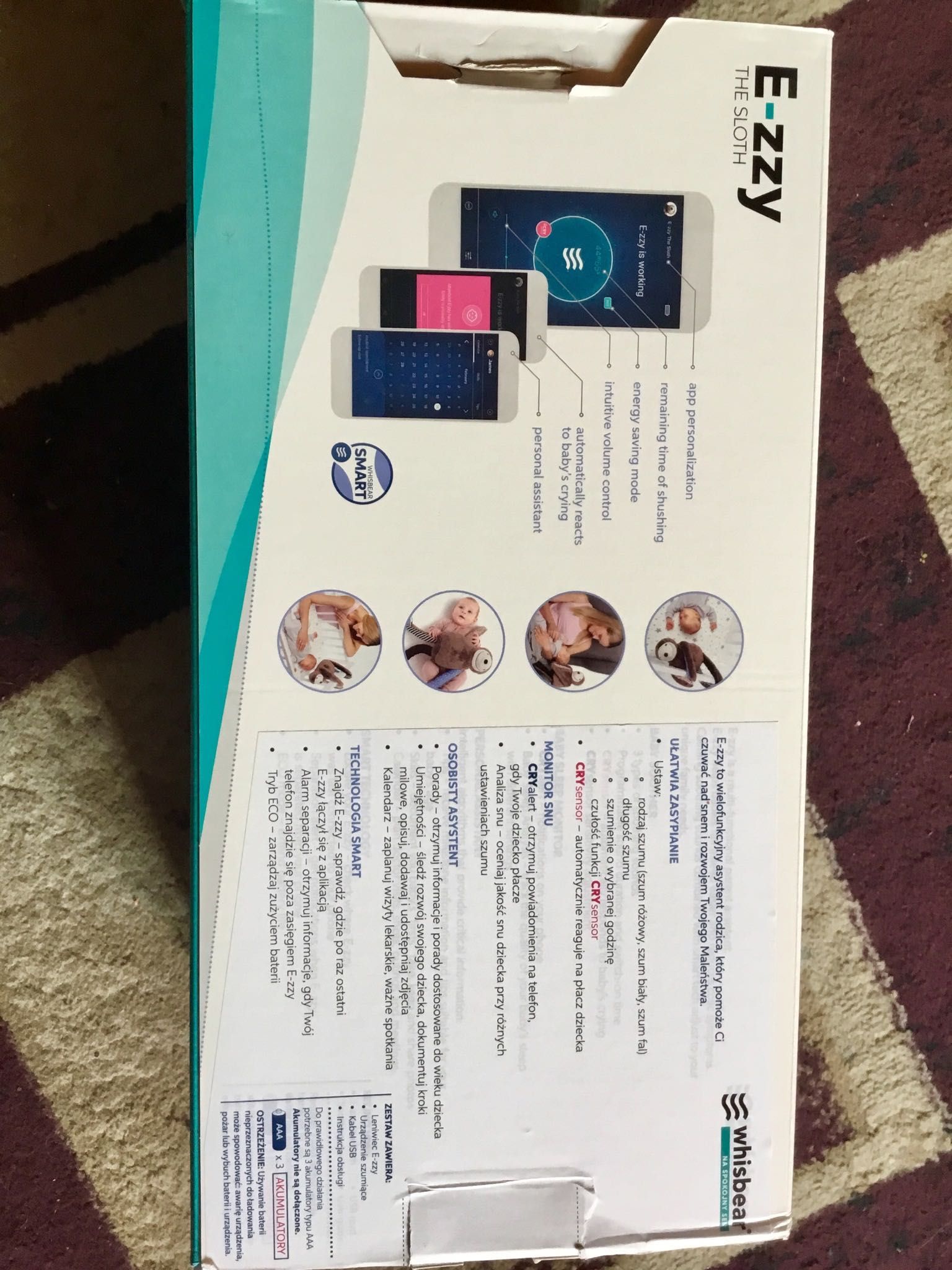 Szumiący Leniwiec E-zzy z monitorem snu
