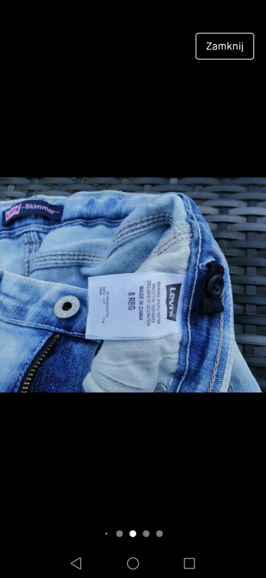 Levi's dżinsowe spodenki model Skimmer 134/140 NOWE