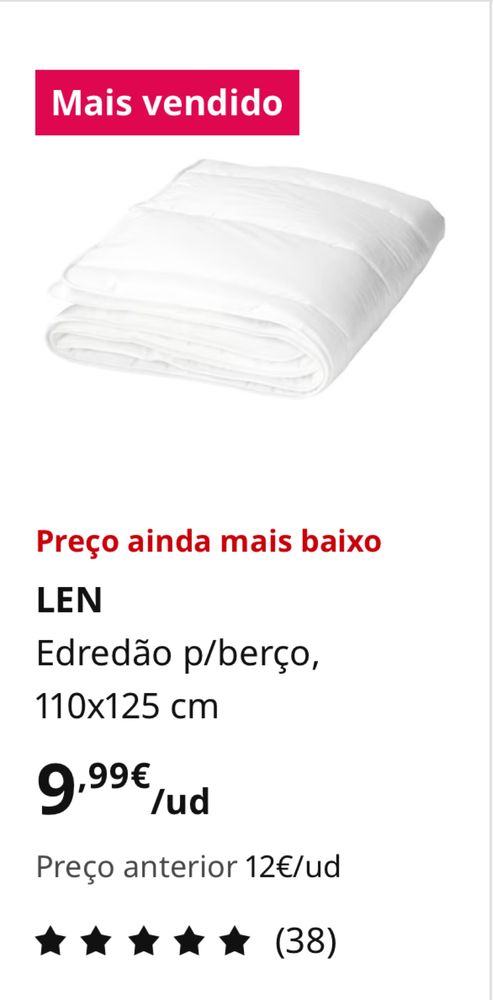 Edredon berço ikea