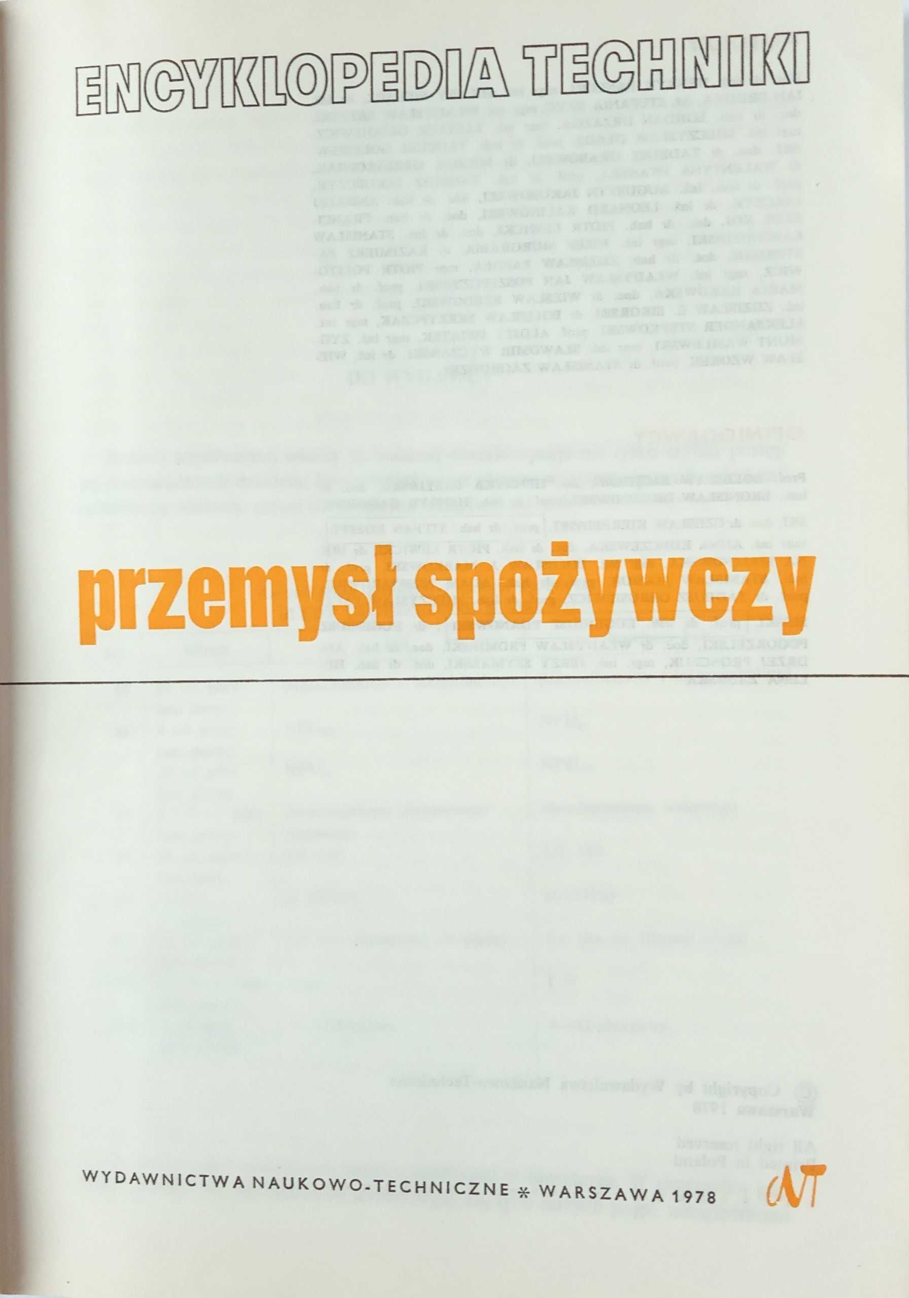 Przemysł spożywczy. Encyklopedia techniki