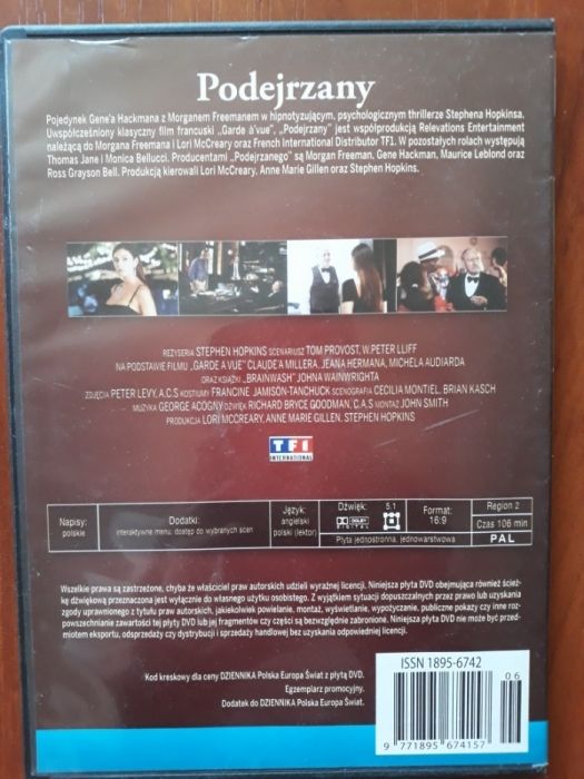 Podejrzany Under Suspicion Stephen Hopkins Film DVD Kryminał Sensacja