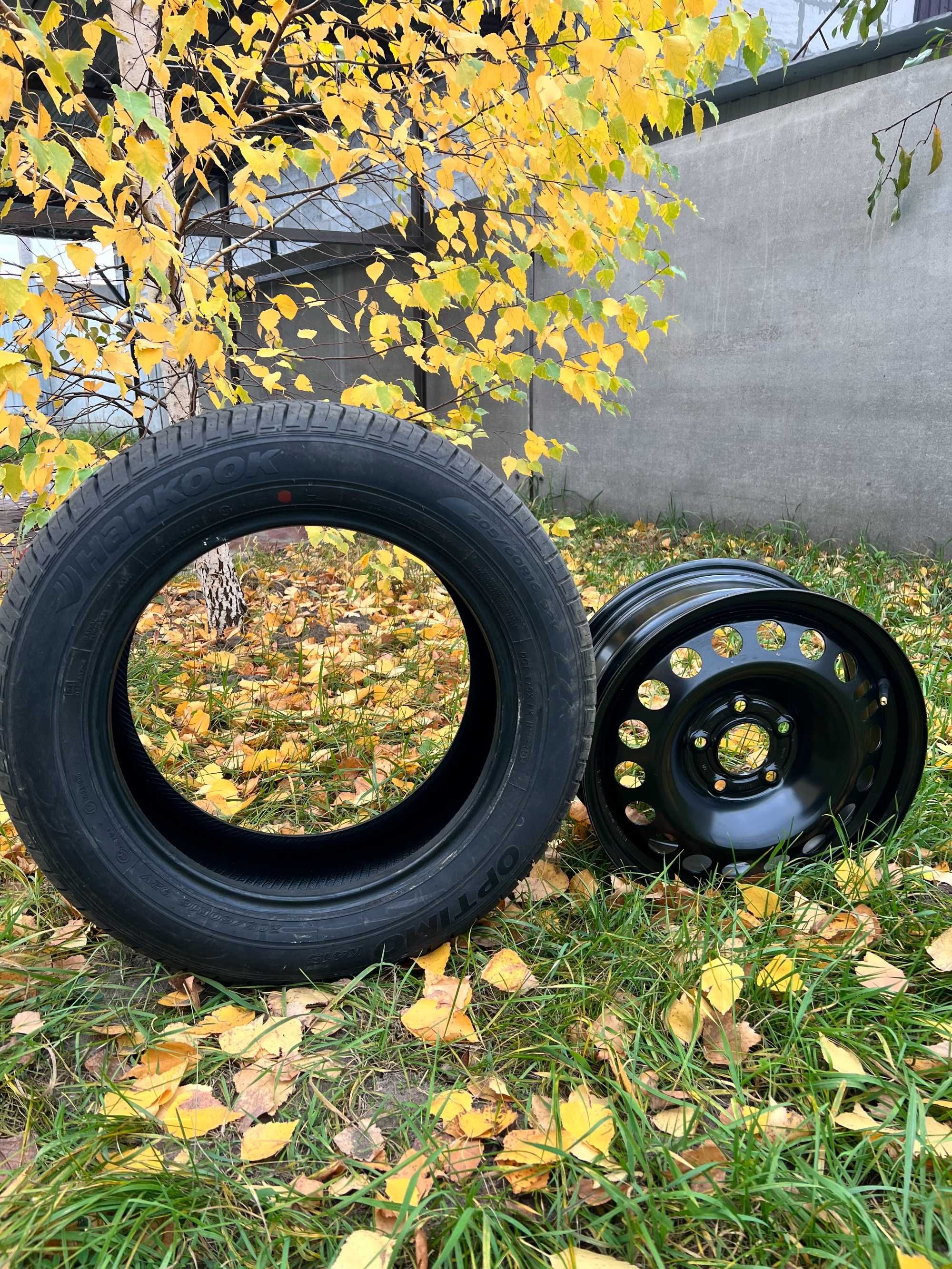 Стальной диск GM 6,5Jx16H2 и покрышка Hankook Optimo K415 205/60 R16