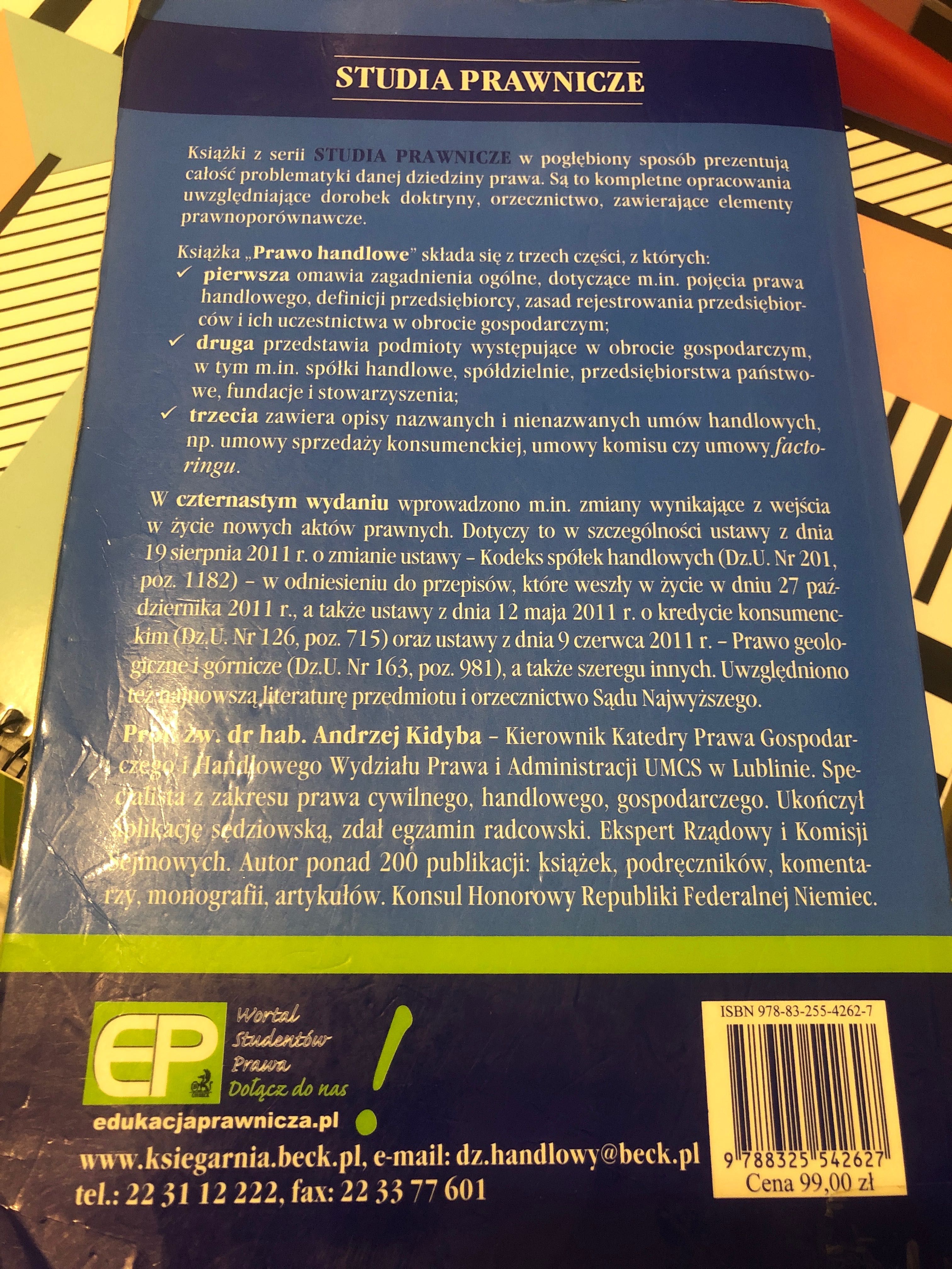 Prawo handlowe Andrzej Kidyba 14 wydanie beck