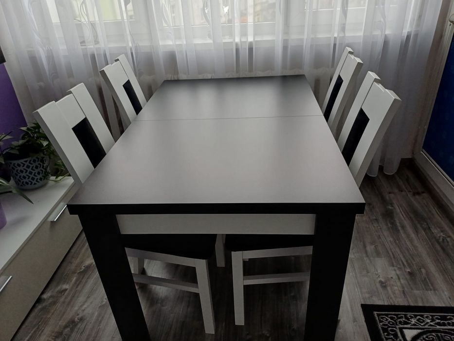 Zestaw - stół + 6 krzeseł