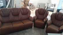Brown Office Sofa Set – Classic & Sturdy