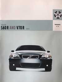 !!! Volvo S60 R i V70 R 2004 USA katalog prospekt folder !!!