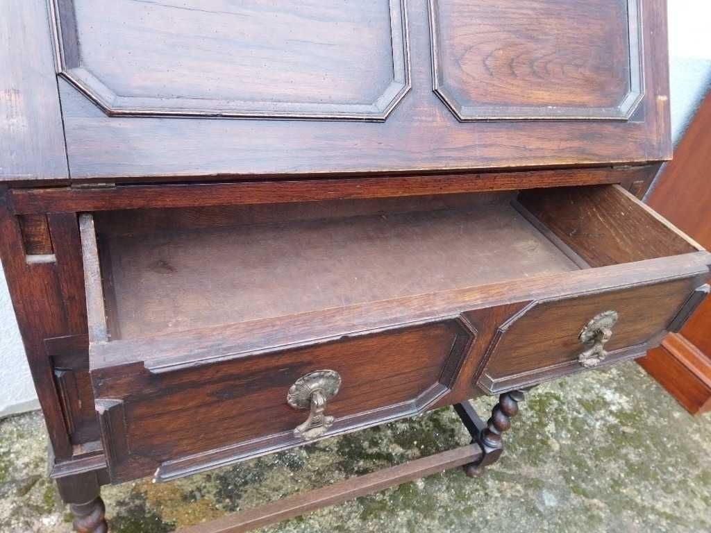 Sekretarzyk dębowy I połowa XX w. biurko 78cm