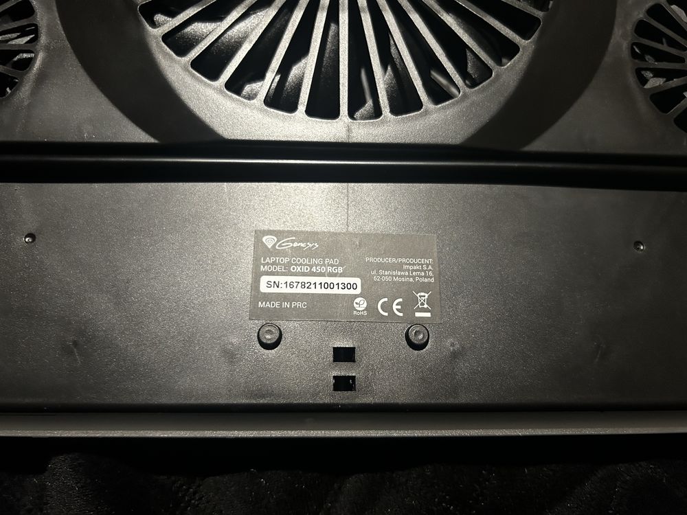 Podkładka chłodząca Genesis Oxid 450 rgb